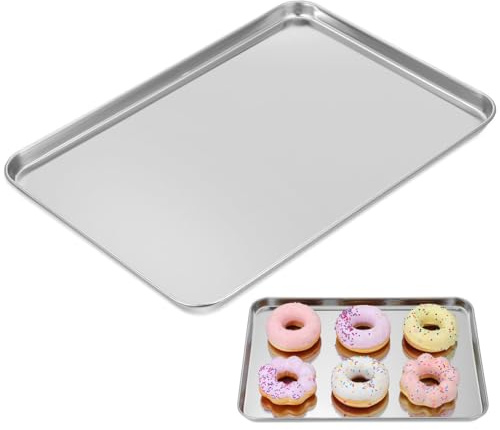 NUOBESTY Bandejas de Acero Inoxidable para Servir, Platos para Hamburguesas