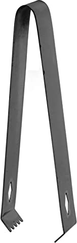 Ausla Pinzas para Hielo de Acero Inoxidable, Pinzas para Alimentos de Cocina de Primera Calidad, Diseño de Rombo Duradero para Cócteles y Cubitos de Azúcar (chapado en negro)