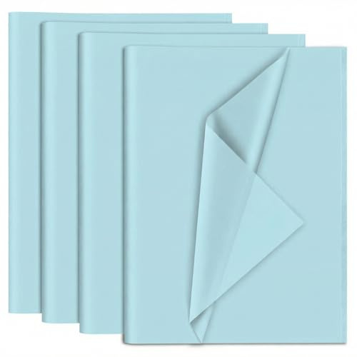 Dexpally 100 Fogli di Carta Velina, Carta per Imballaggio 50x35 cm - Per Imballaggio, Sacchetti Regalo, Confezioni e Artigianato - Ideale per Compleanni, Matrimoni, Baby Shower e Feste. (Blu)