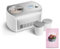 SPRINGLANE Eismaschine Elli 1,2 L mit selbstkühlendem Kompressor 135 W inkl. Aufbewahrungsbehälter 2er-Set, Eiscrememaschine aus Edelstahl mit entnehmbarem Eisbehälter, inkl. Rezeptheft