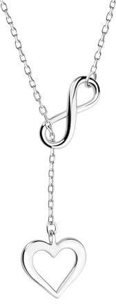 Sofia Milani - Damen Halskette 925 Silber - Herz Unendlich Anhänger - 50147