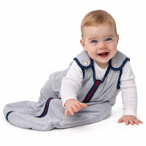 Baby Deedee Sleep Nest Lite - Cotton Sleep Sack 0.6 TOG 18-36M Heather Navy