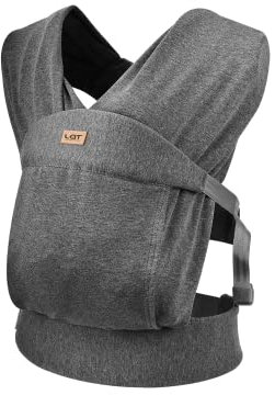 Tragetuch Baby Atmungsaktive, Babytragetuch Elastisches für Neugeborene Kleinkinder Weiche Baumwolle, Babytragetücher Neugeborene ab Geburt au Bis 15Kg, Grau