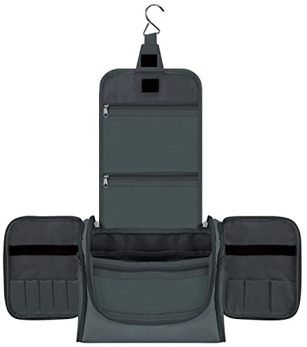 Vinsani Neceser de alta calidad, gran capacidad, muchos compartimentos, bolsa de aseo higiénico, baño, ducha, organizador de viaje portátil para hombres y mujeres, impermeable, cosméticos y artículos