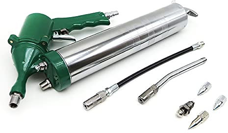 LeTkingok Pistola de Engrase de Aire Potente Portátil, Bomba de Compresor Neumático de Aire Con Empuñadura de Pistola de Una Mano Pistola de Engrase Manual Con Juego de Extensión