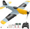 DEERC Avion Télécommandé 3 canaux BF-109 Jouets de Chasse télécommandés, 2.4GHz 6-Axis Gyro Stabilizer, Planeur RTF, RC Avion avec 2 Batteries, Facile à Piloter pour Les Enfants et Les débutants