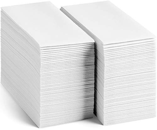 50 Pack Disposable Hand Towels for Bathroom, Linen-Feel Guest Towels