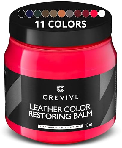 CREVIVE läderreparationsset röd 300 ml – lädervård bil – läderreparation soffa – bilbarnstol reparation