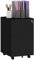 Vinsetto Rollcontainer Aktenschrank mit 3 Schubladen, Büroschrank mit Schloss, Druckschrank, Unterschrank mit Hängeregistratur, Bürocontainer im A4-Format, Stahl, 37 x 43,5 x 60 cm, Schwarz