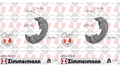 BandelOne enthält 2X Zimmermann 203mm Bremstrommeln hinten passend für Fortwo links+rechts