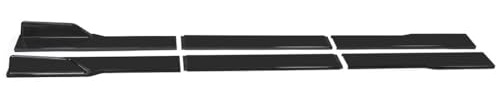 NHBGTARF Minigonna Laterale Auto per Mini Mini One 5 Portes F55 2014-2023,Gonna Laterale Winglet Minigonne Diffusore Splitter Labbro Accessori,A-Black
