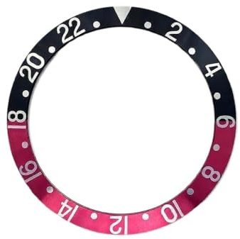 ROUHO 37,6mm Inserto Bisel Aluminio Reemplazo Anillo Reloj GMT Incrustación Esfera Inclinada Cronómetro 30,5mm para Rolex GMT-Master II 16710