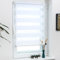 Grandekor Doppelrollo Klemmfix ohne Bohren Weiß 60x120cm(Stoffbreite 56cm) Fenster Rollos für innen Klemmrollos Duo Rollos für Fenster ohne Bohren mit Bohren Privatschutz UV-Schutz Zebrarollo
