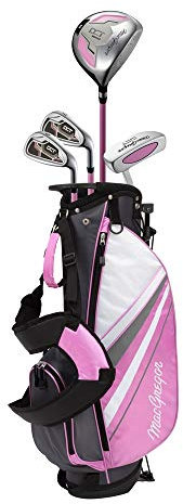 MACGREGOR Girls DCT3000 Junior Kids Childrens Package Set with Golf Club Carry Bag Golfschlägersets, Rosa/Weiß, 6-8 Jahre