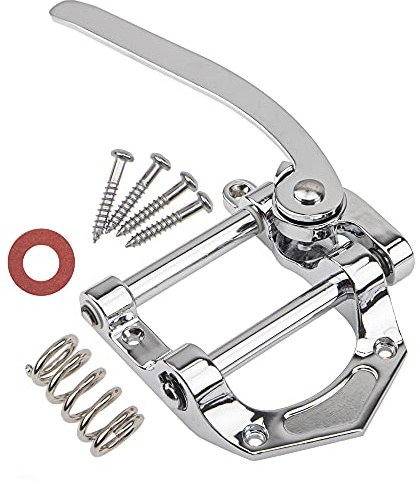 1 st Yootones gitarr Tremolo enhet vibrato Bridge Tremolo verktygstillbehör platt kompatibel med Les Paul LP SG Tele elgitarr (silver)