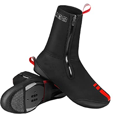 Cycling Boot Covers MTB Shoe Covers Winter Warm Thermal Overshoes Waterproof Thickened Cycling Shoe Covers Bike Booties for Outdoor Riding,3XL(45-46)