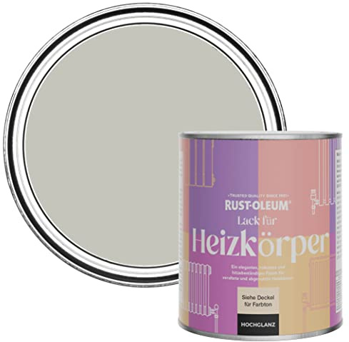 Rust-Oleum Grey Heat Resistant Radiator Paint in Gloss Finish - Tyne Fog 750ml