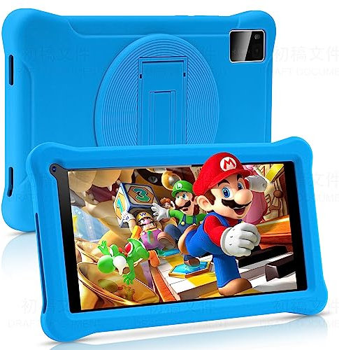 SUMTAB Tablet per Bambini 7 Pollici,8 RAM 64GB ROM (TF CARD 128GB) Google Certificated, Kids Software Pre-Installed, Wifi,Tablet PC con Custodia Protettiva per Tablet Antiurto