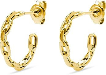 ESPRIT Damen-Creolen 925er Silber One Size Gelbgold 32024491