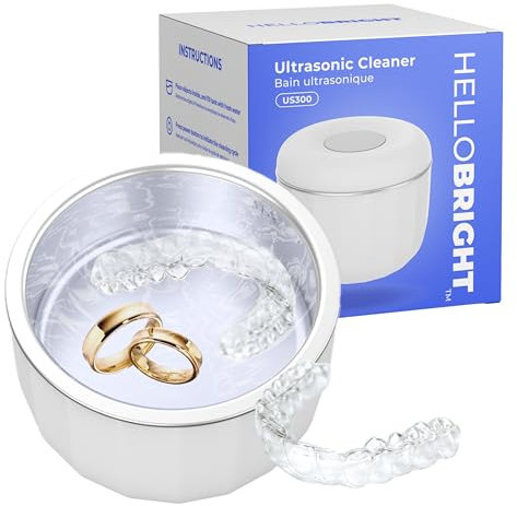 Limpiador ultrasónico pequeño y portátil para retenedor, alineador, bandejas de blanqueamiento, cabezal de cepillo de dientes, máquina de limpieza ultrasónica
