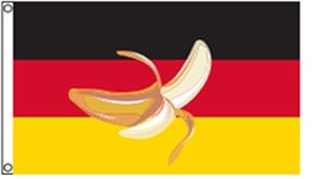 Stormflag Deutschland Banane Flagge 90x150cm Polyester 90g mit Ösen mit Doppelnadel genäht.
