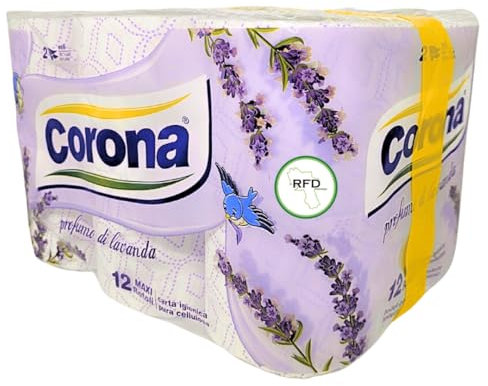 Carta Igienica 12 rotoli doppio velo Profumata alla Lavanda - Pura Cellulosa, Morbidezza Superiore e Aroma Rilassante