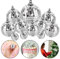 WOPPLXY 15 PCS Mirror Disco Ball, Multiple Size Silver Hanging Disco Ball Decorations, DJ Light Effect Stage Props Mirror Ball for Retro Home Christmas Party