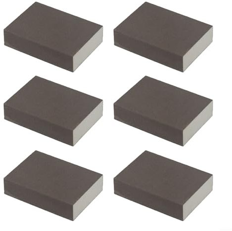 Ponçage efficace avec 6pcs éponges double face pour la finition fine sur divers matériaux (1000 grit)