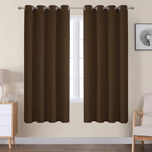 VEHEDE Cortinas térmicas con protección contra el frío, cortinas opacas con ojales, para salón, aislamiento acústico, para habitación de los niños, cortinas separadoras de habitaciones, 160 x 140 cm