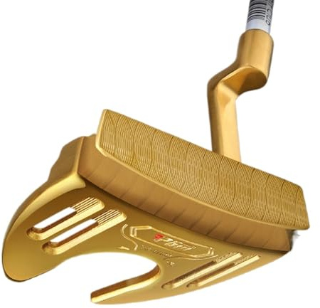 Golf Putters Right Handed Men Women Golf Club Mallet Putter Steel Shaft Loft 3 Degree 34'' Include Golf Headcover (Gold,Putter with Headcover)