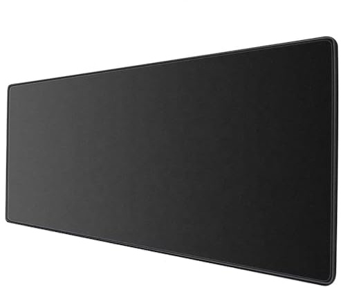GADIRIA Alfombrilla Gaming XL para ratón y Teclado 80×30 cm, Base de Goma Antideslizante, Superficie Textil Transpirable de Deslizamiento controlado, Bordes cosidos Reforzados - Color Negro