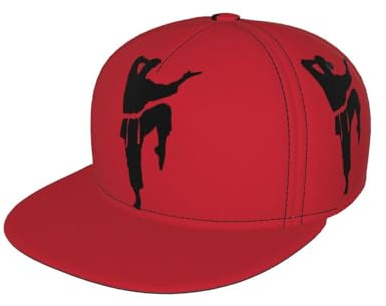 Casquette de baseball réglable style hip-hop avec imprimé de karaté pour homme et femme, noir
