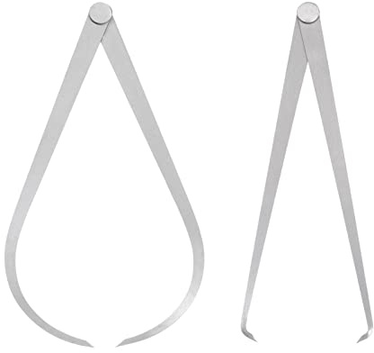 QUARKZMAN 2Pcs De Calibrador Fijo Interior/Exterior De 250 mm 10 Acero Para Herramientas Junta De Fricción Fija Herramienta De Medición Interna Para Tallado Modelado Moldeado Plata