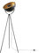Lindby Tripod/Dreibein Stehlampe Schwarz Gold, Stehleuchte Metall mit Fußschalter Standleuchte 1 flammig E27 Fassung max. 60W ohne Leuchtmittel