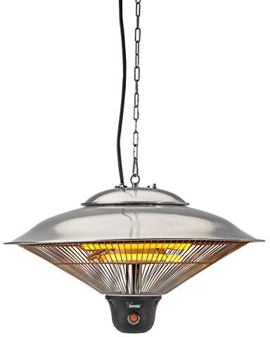 bimar HR313 Stufa elettrica da Esterno a Soffitto, Lampada infrarossi Radiante 1500W, Radiatore Elettrico con Telecomando per Selezionare Potenza e Illuminazione, 2 Potenze di Calore
