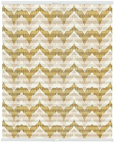 Lichtblick Plissee Klemmfix mit Motiv, ohne Bohren, Verspannt, Blickdicht, Lichtdruchlässig, Made in Germany, Julia Schumacher, Boho Zig Zag - Gelb 45 x 130 cm (B x L)