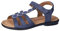 RICOSTA Mädchen Riemchensandalen ANA, Kinder Sandalen, Weite: Mittel, Sandaletten, Sommersandalen, bequem, flach, Sommerschuhe, Nautic (170), 38 EU
