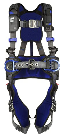 3M DBI-SALA Comfort Construction Weight Distribution Positioning Safety Harness, OSHA, ANSI, Back and Hip D-Rings, Anti-Sliding Dorsal D-Ring, Auto-Lock Quick-Connect Leg Buckle, 1403100, Large