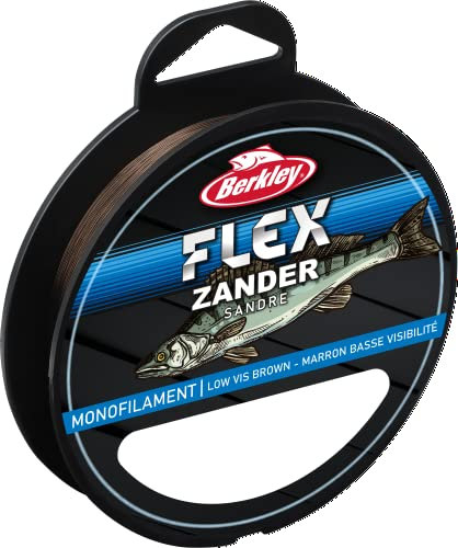 Berkley Flex SS Monofile Zanderschnüre – stark, wenig Drall, leicht zu knoten – perfekt für den Zanderangler!, Braun