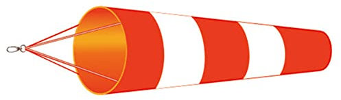 ZYNCUE Windsack, 150 cm, Ripstop-Polyester, Windrichtungsmessung, Sockentasche mit reflektierendem Gürtel, für den Außenbereich, Flughafen, Bauernhof und Park