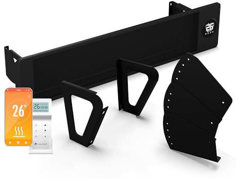 blumfeldt Pannelli Radianti a Infrarossi 3300W - Montaggio a Parete/Soffitto, IP44, 2 Livelli di Riscaldamento, Controllo Smart Via App, Termostato Wireless, Display a LED Touch, per Balcone & Patio