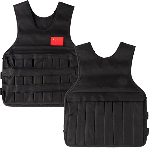 Weighted Vest20KG Weighted Ves Sports Exerc Fitn Weighted Vest Training Waistcoat 20KG Loading This Crafted Premium From Weighted a and construction. Material Ensures (Camouflage) (Black)