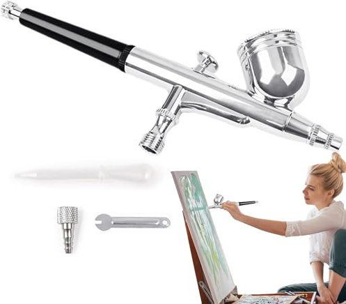 Machine à Aérographe pour Ongles | Set d'Aérographe Haute Pression 0.8 à 3.4 Bar | Pistolet À Peinture avec Buse 0.3mm pour Artistes, Pâtisserie, Maquillage, Modélisme Automobile Et Décoration