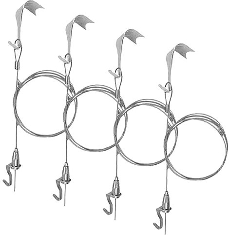 IMIKEYA 4 Sets Adjustable Heavy Duty Picture Hanging Cord Kit Steel Wire Rope 0.5m and Hooks for Wall Art Display and Photo Frame Hanging