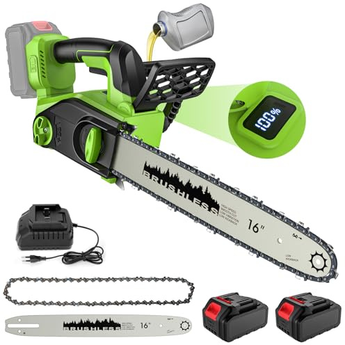 IERAKOR Motosega a Batteria, Motosega Elettrica Brushless 40 cm