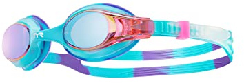 TYR Swimple Metallized Kids' Swim Goggles - Mirrored Swimming Goggles for Competitive Training and Recreation - Anti-Fog, UVA/UVB Protection, Watertight Seal