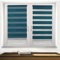 TROYAHOME® Doppelrollo Klemmfix Ohne Bohren Duo Rollo Fenster Rollo Easyfix (Petrol, 85 x 150 cm (Stoffbreite 82 cm)