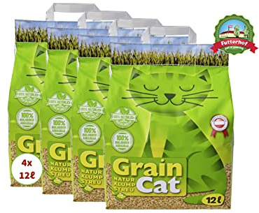 Grain Cat Katzenstreu Natur-Klumpstreu 4x12 L=48 L