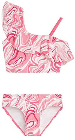 Kanu Surf Girls' Avery Beach Sport One Shoulder Tankini, Gigi Pink, 16