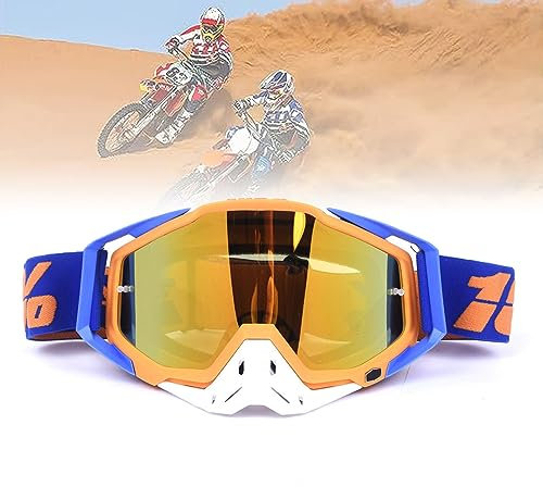 Gafas De Motocicleta, Gafas Motocross Motocicleta, Bike Motocross gafas, Adecuado Para Motocicletas, Carreras Todoterreno, motocicletas Todoterreno, Bicicletas De Montaña, Esquí o Cascos Abiertos